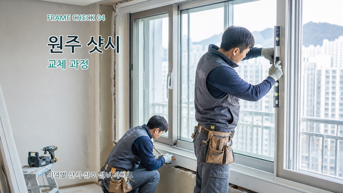 원주 샷시 교체 과정