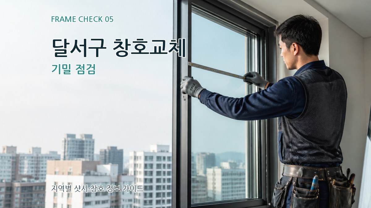 달서구 창호교체 기밀 점검