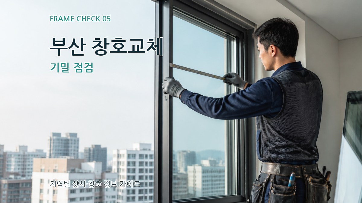 부산 창호교체 기밀 점검