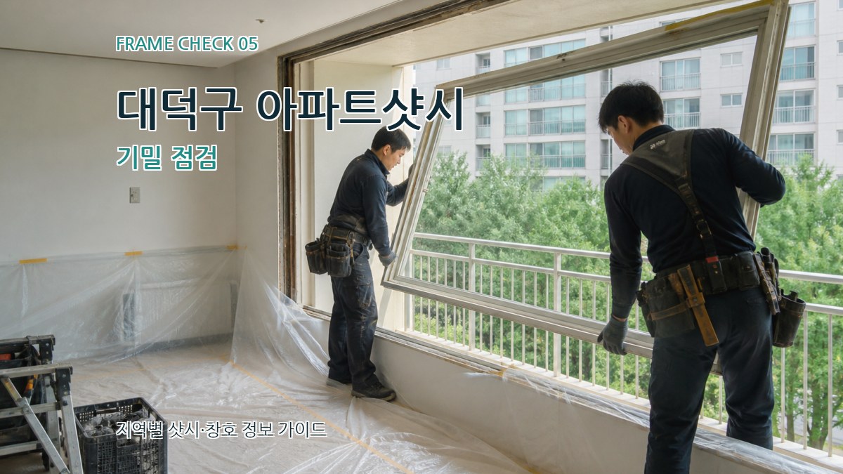 대덕구 아파트샷시 기밀 점검