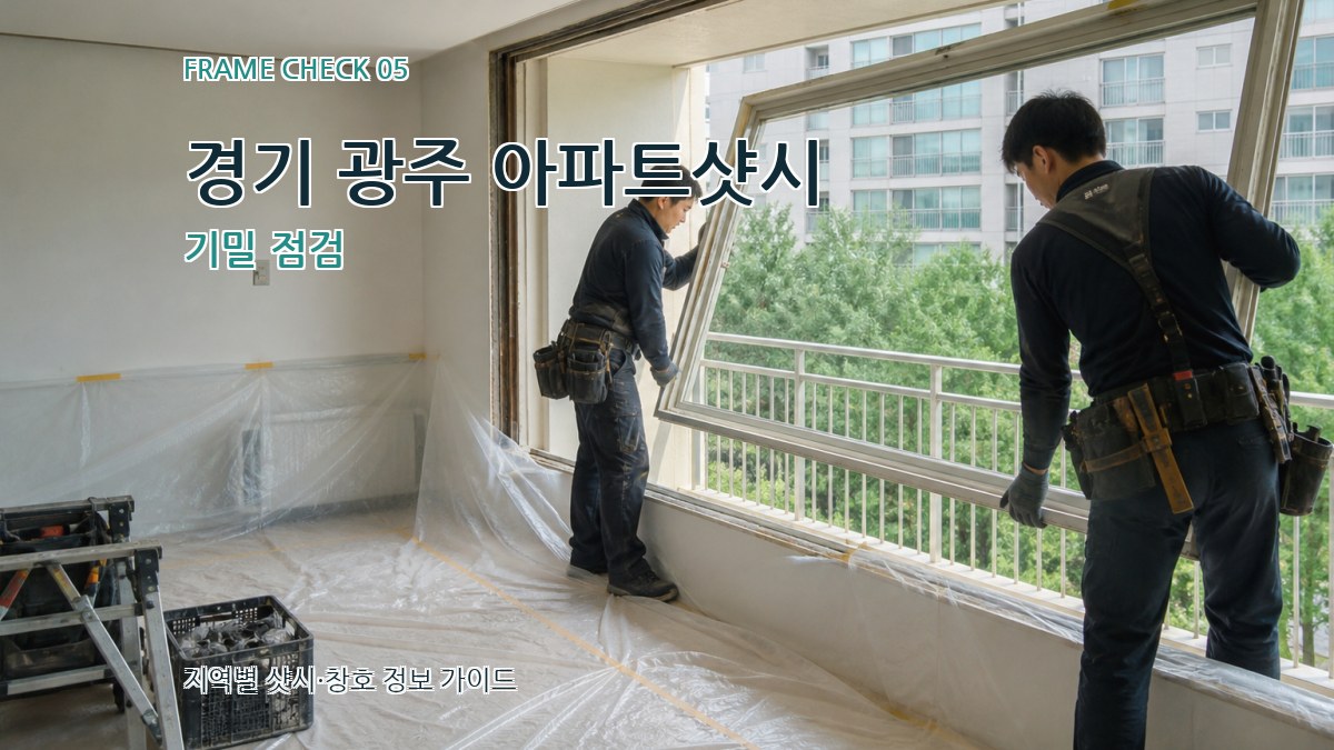 경기 광주 아파트샷시 기밀 점검