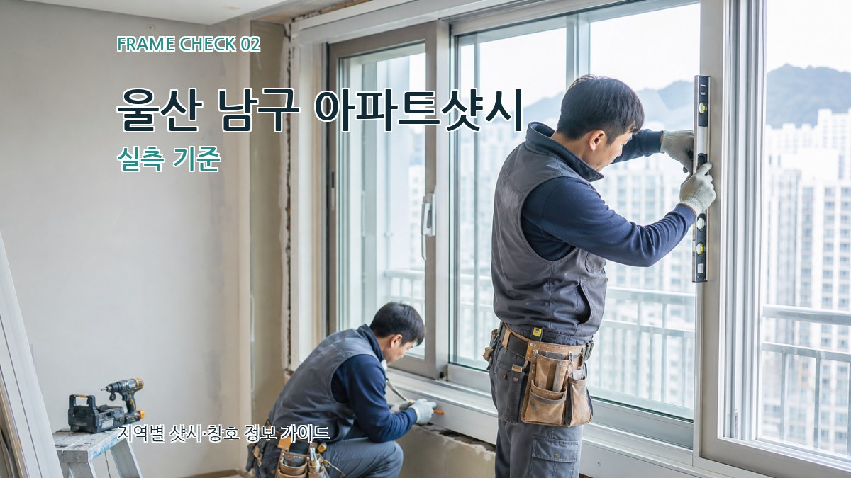 울산 남구 아파트샷시 실측 기준