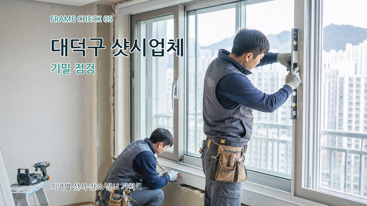 대덕구 샷시업체 기밀 점검