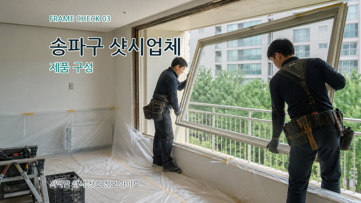 송파구 샷시업체 제품 구성