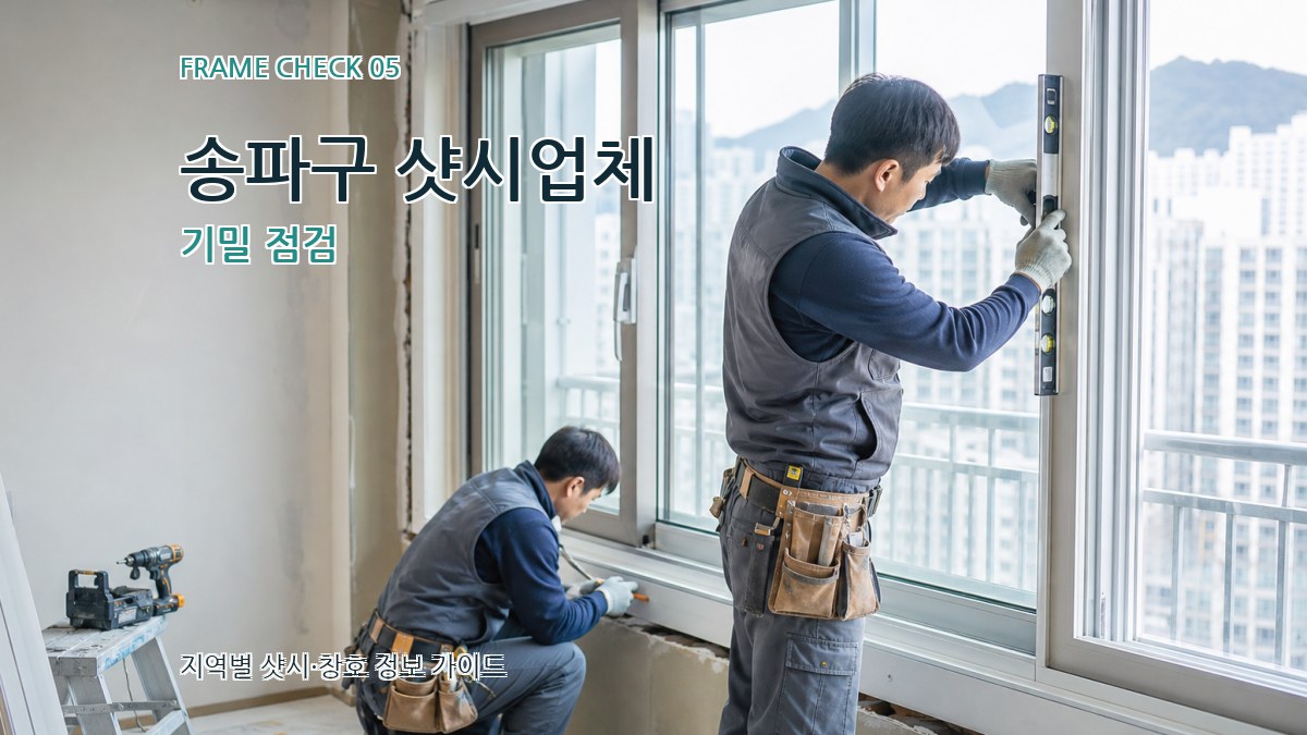 송파구 샷시업체 기밀 점검