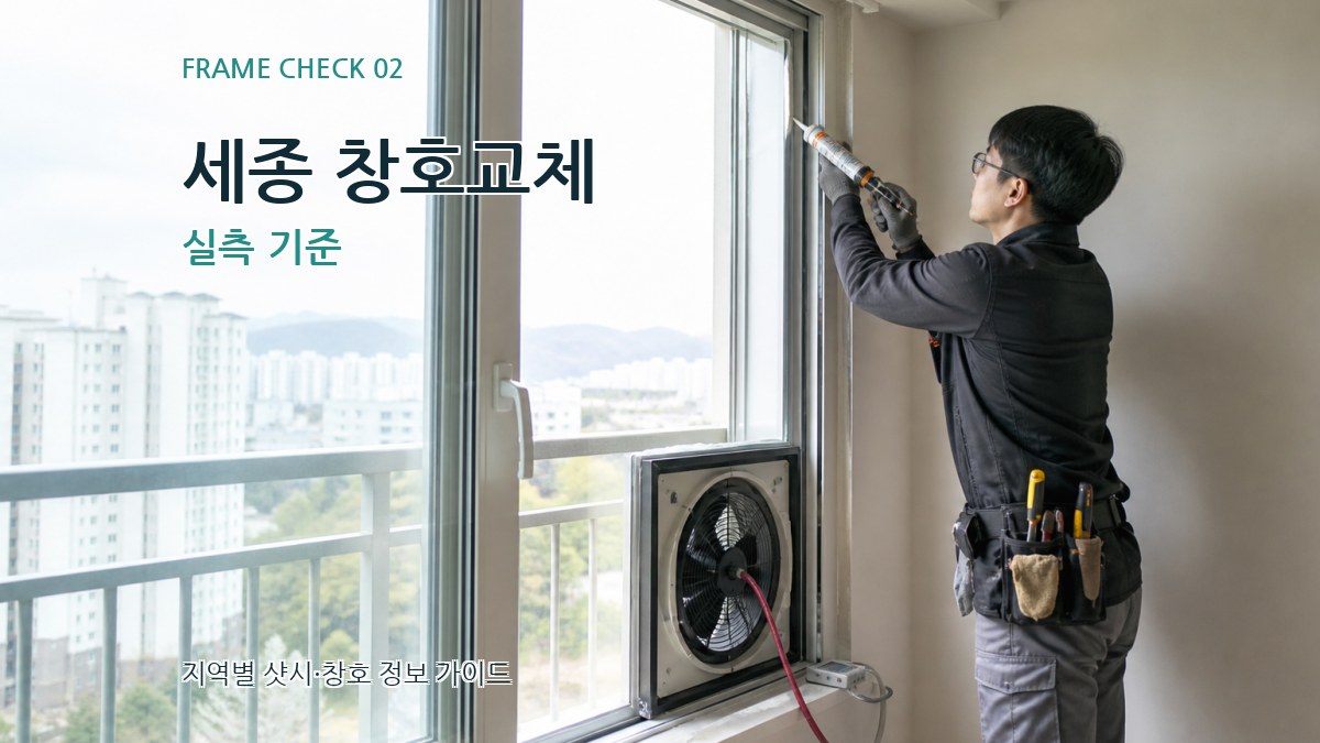 세종 창호교체 실측 기준