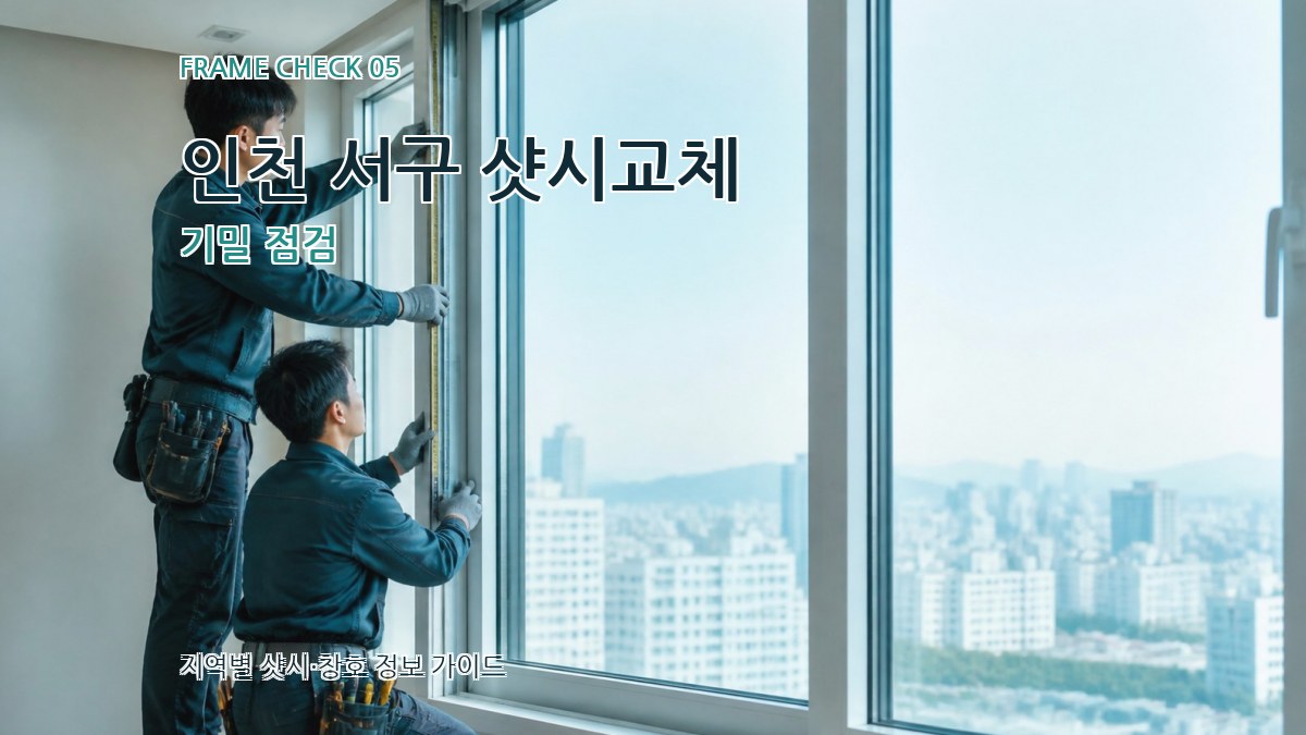 인천 서구 샷시교체 기밀 점검