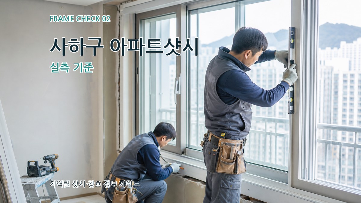 사하구 아파트샷시 실측 기준