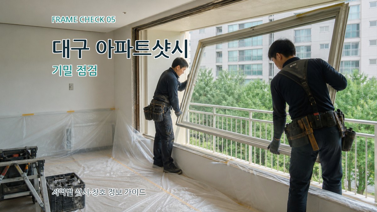 대구 아파트샷시 기밀 점검