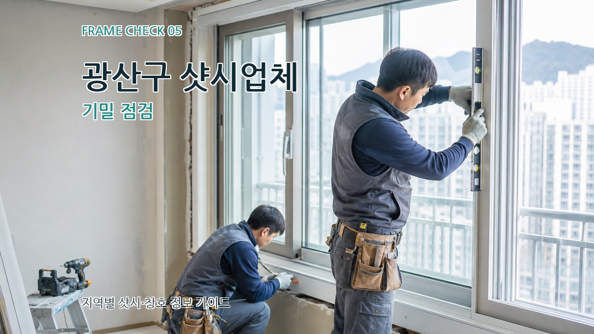 광산구 샷시업체 기밀 점검