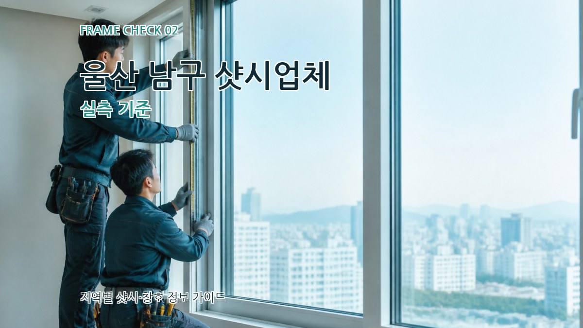 울산 남구 샷시업체 실측 기준