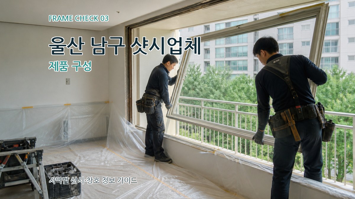울산 남구 샷시업체 제품 구성