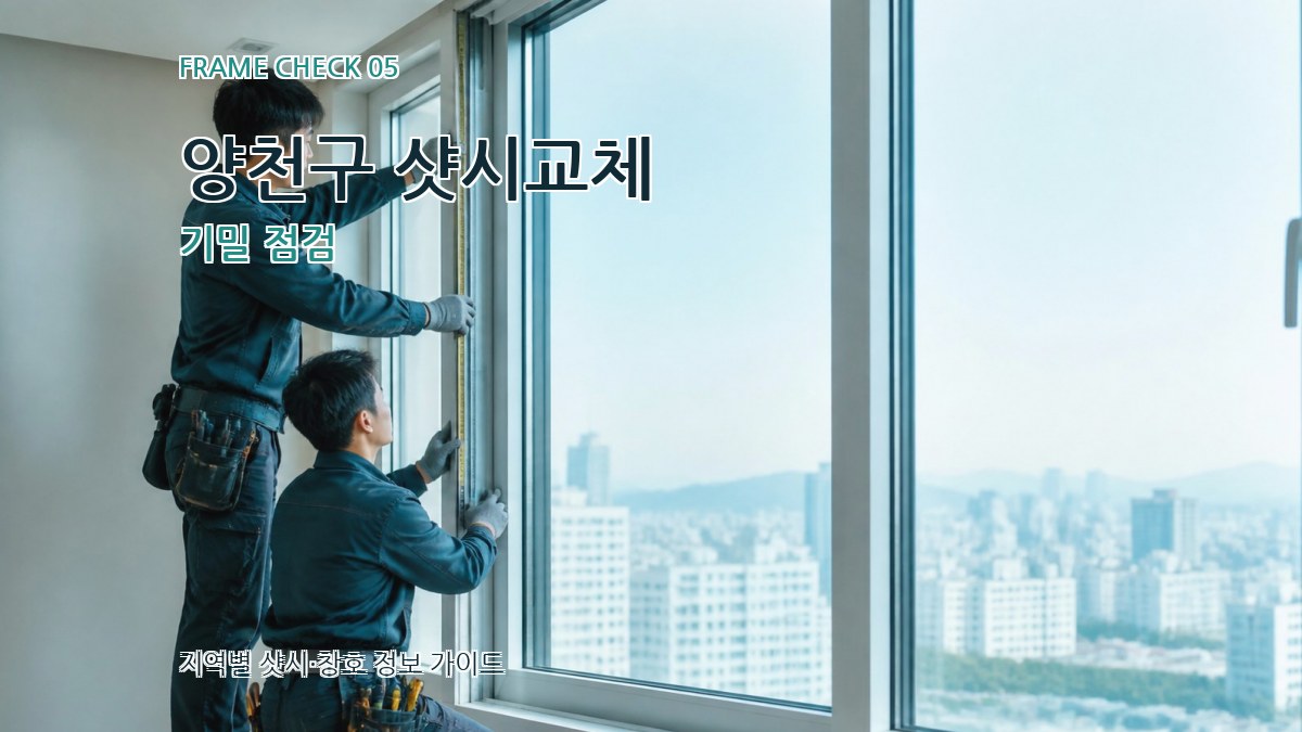양천구 샷시교체 기밀 점검
