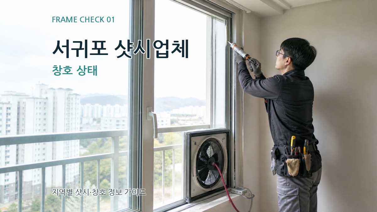 서귀포 샷시업체 창호 상태