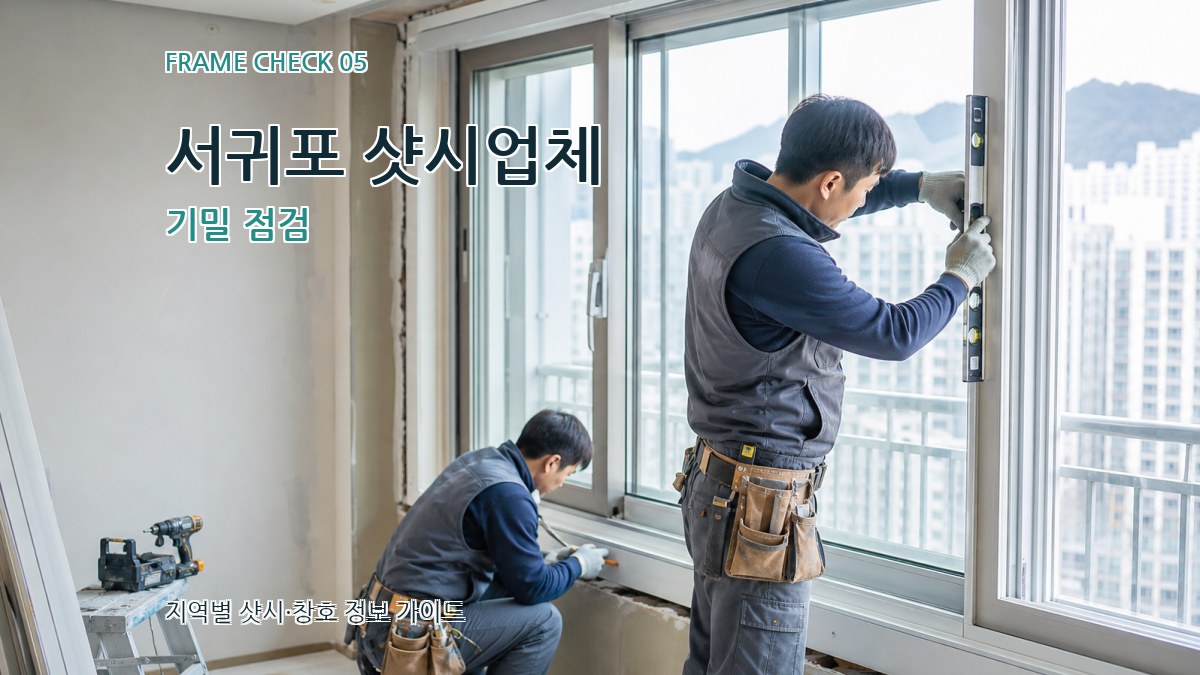 서귀포 샷시업체 기밀 점검