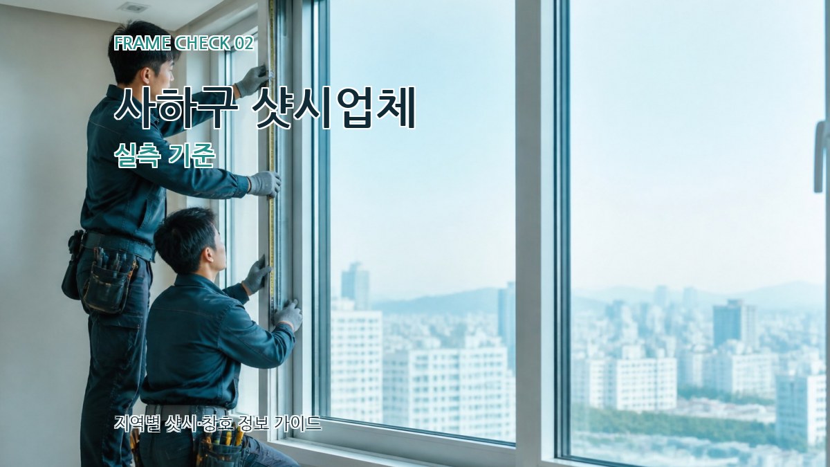 사하구 샷시업체 실측 기준