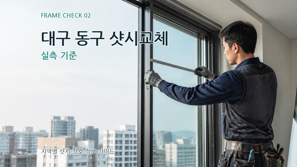 대구 동구 샷시교체 실측 기준