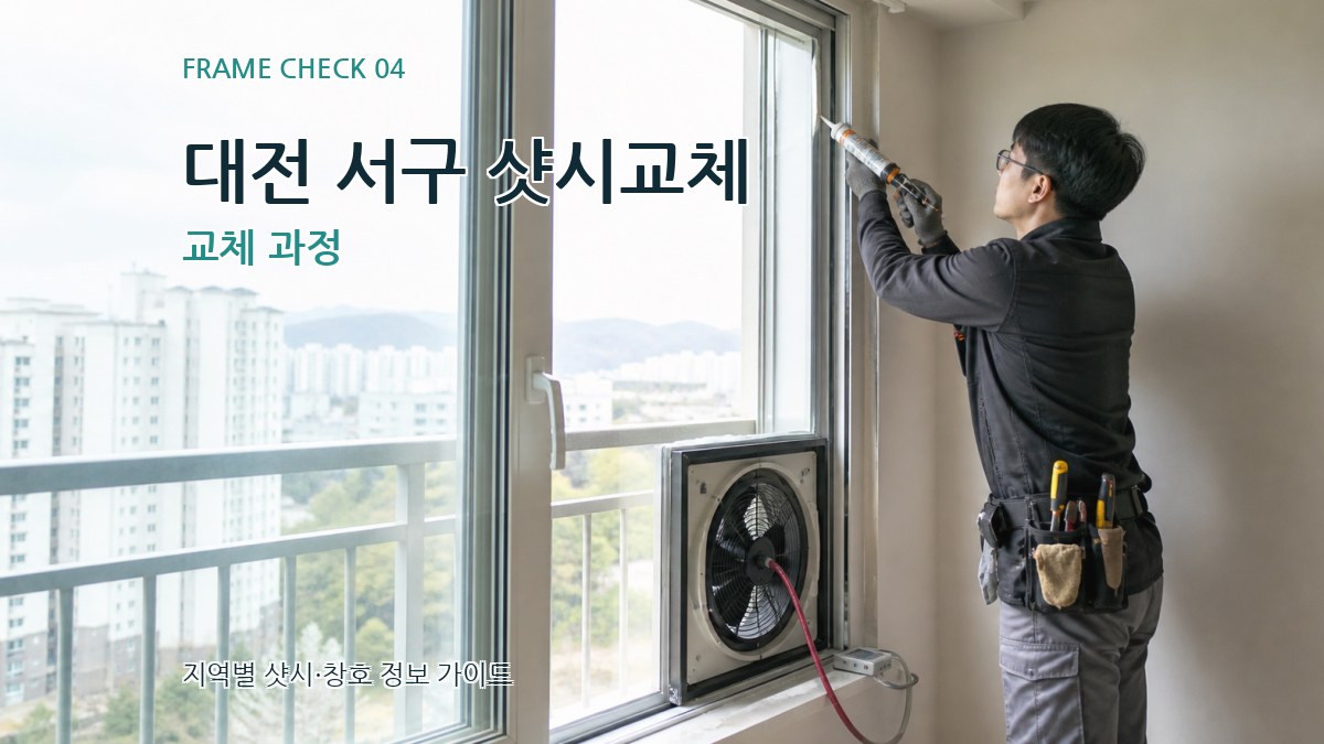 대전 서구 샷시교체 교체 과정