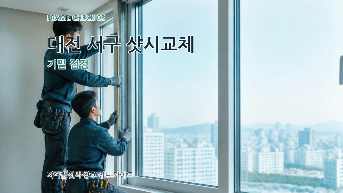 대전 서구 샷시교체 기밀 점검