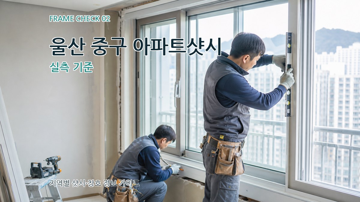 울산 중구 아파트샷시 실측 기준