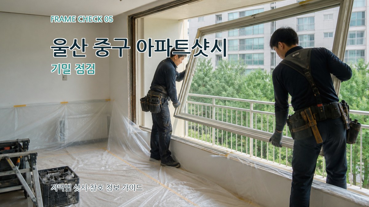울산 중구 아파트샷시 기밀 점검
