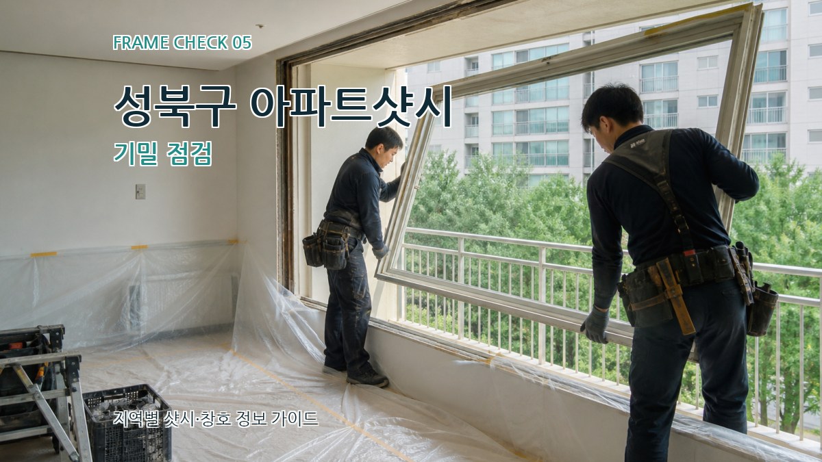 성북구 아파트샷시 기밀 점검
