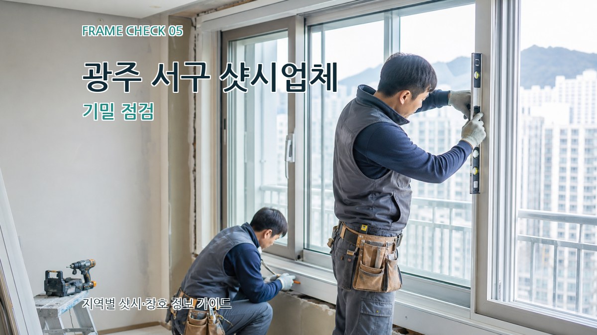 광주 서구 샷시업체 기밀 점검
