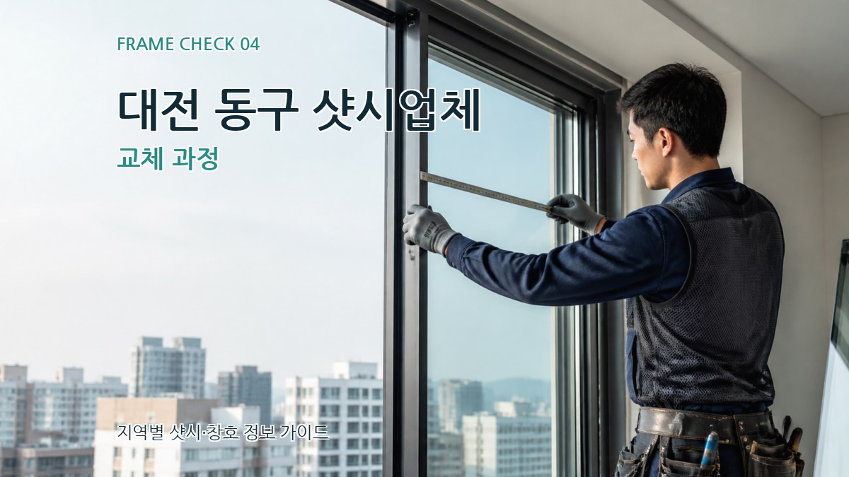 대전 동구 샷시업체 교체 과정