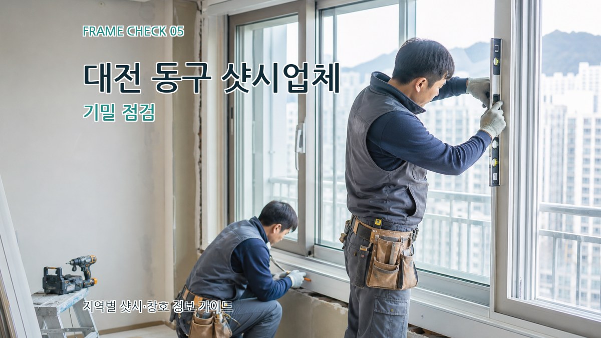 대전 동구 샷시업체 기밀 점검