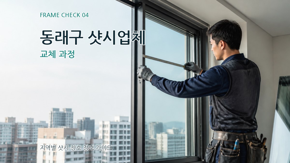 동래구 샷시업체 교체 과정