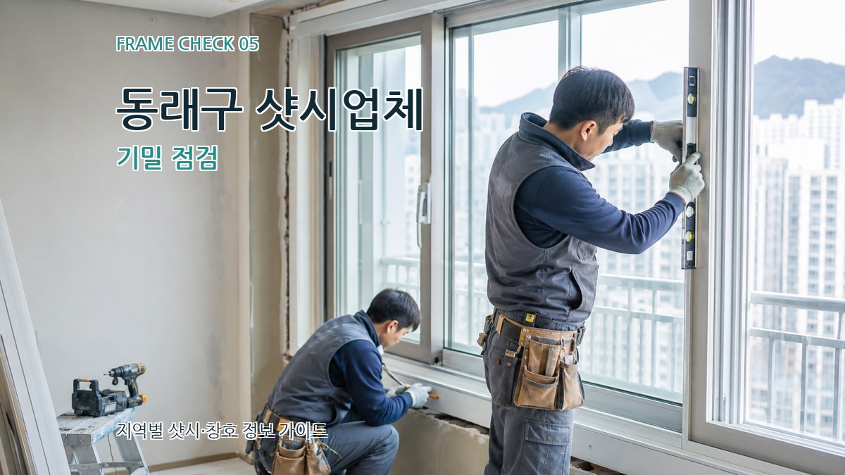 동래구 샷시업체 기밀 점검