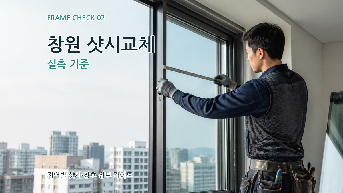 창원 샷시교체 실측 기준