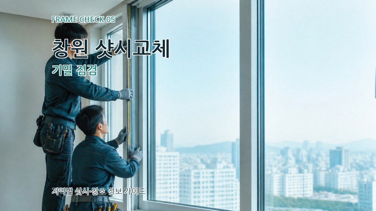 창원 샷시교체 기밀 점검
