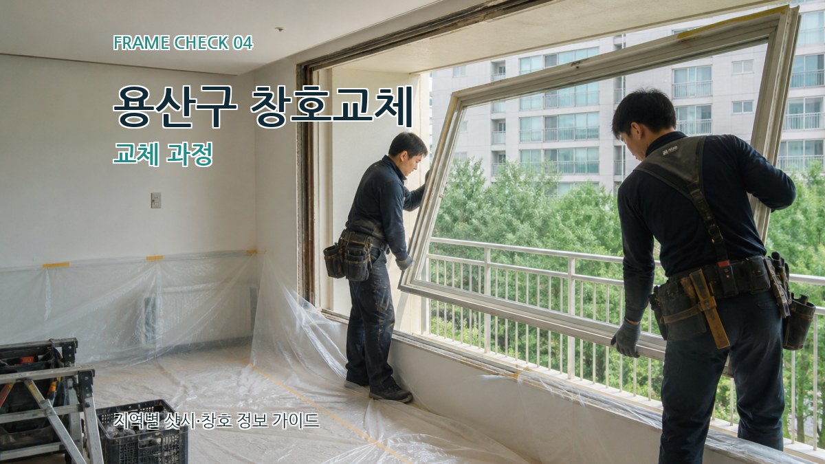 용산구 창호교체 교체 과정