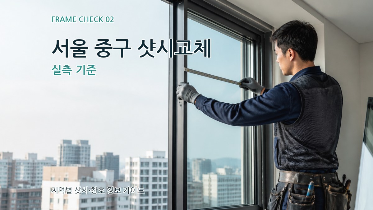 서울 중구 샷시교체 실측 기준