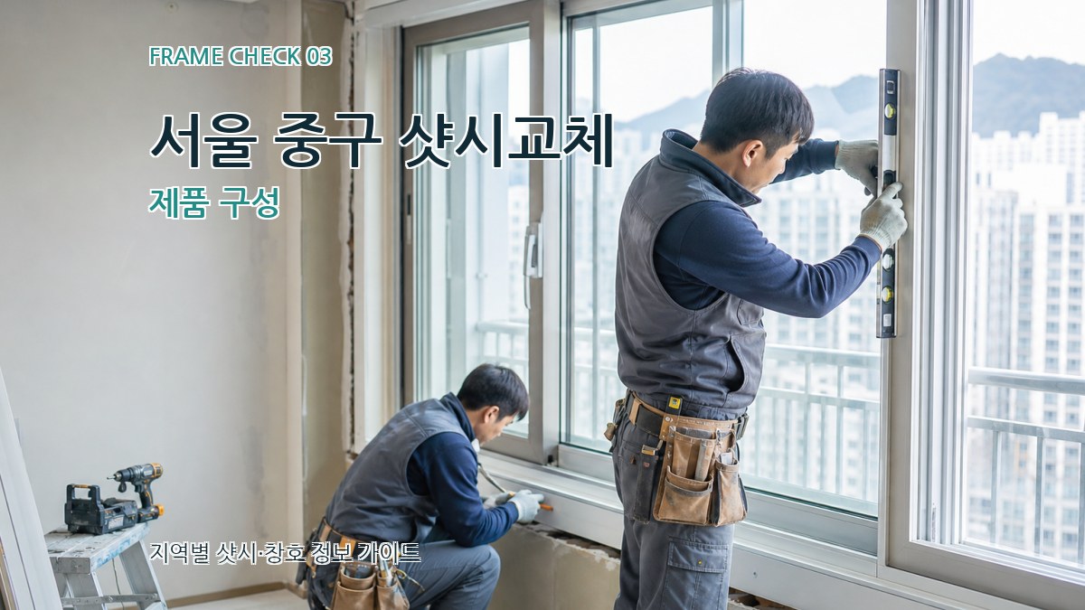 서울 중구 샷시교체 제품 구성