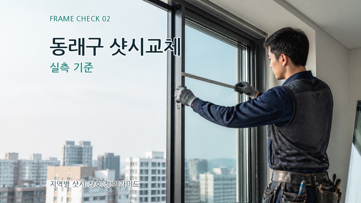 동래구 샷시교체 실측 기준