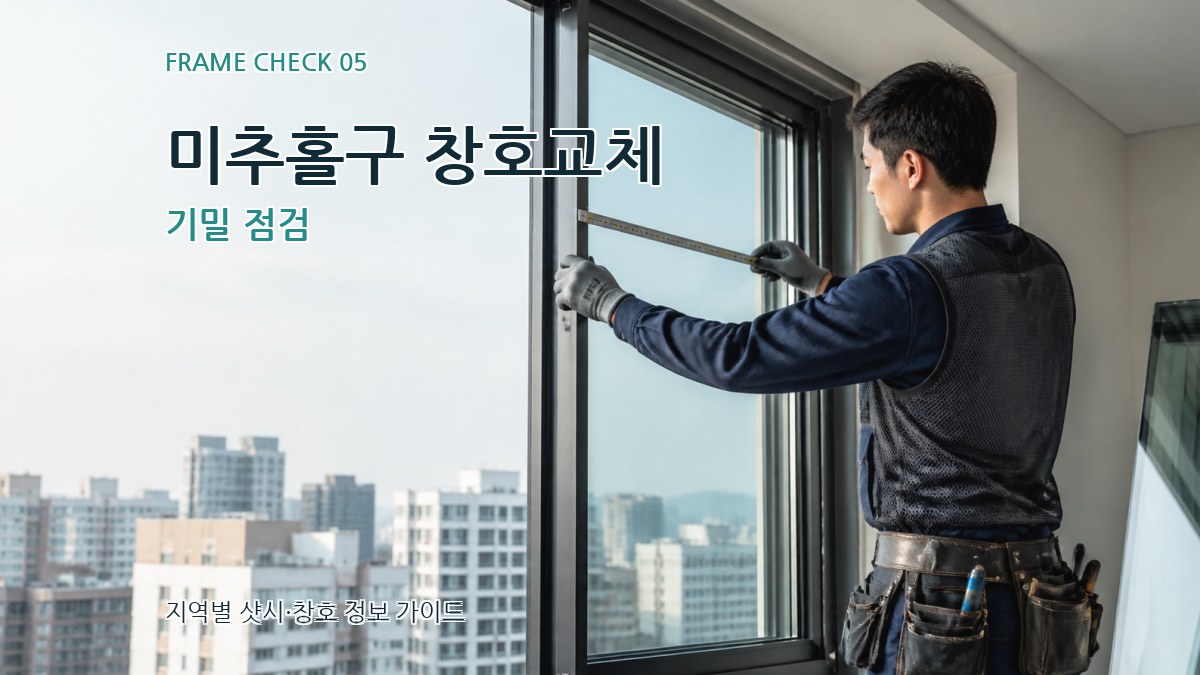 미추홀구 창호교체 기밀 점검