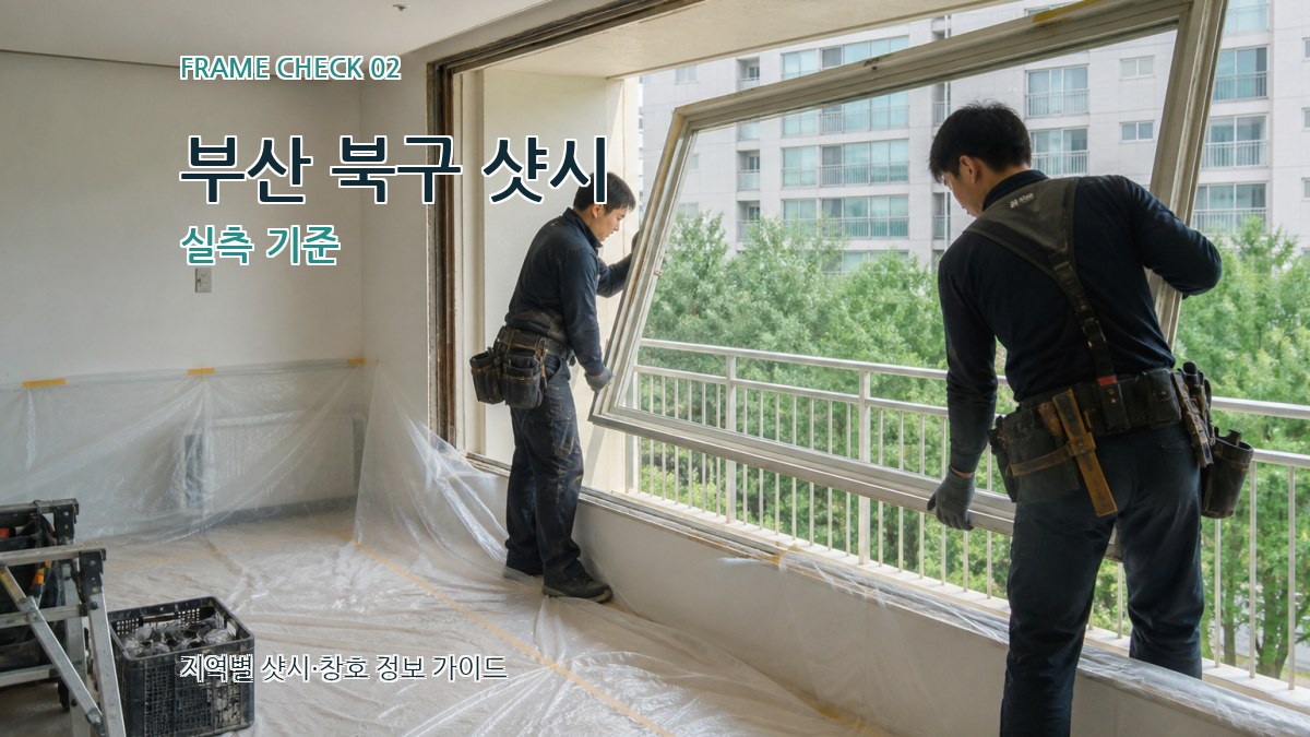부산 북구 샷시 실측 기준