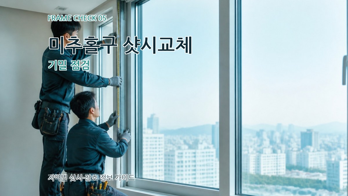 미추홀구 샷시교체 기밀 점검