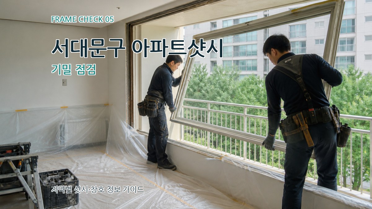 서대문구 아파트샷시 기밀 점검