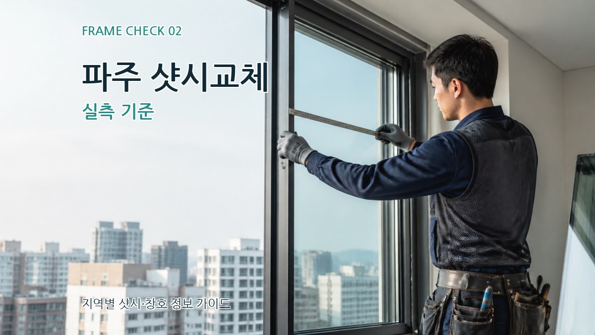 파주 샷시교체 실측 기준