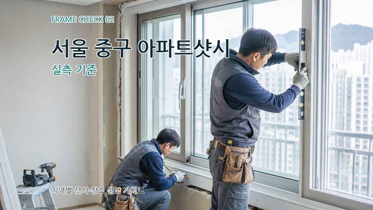 서울 중구 아파트샷시 실측 기준