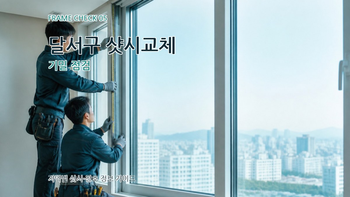 달서구 샷시교체 기밀 점검