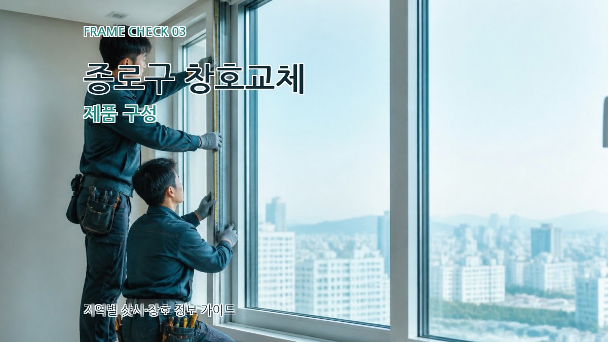 종로구 창호교체 제품 구성