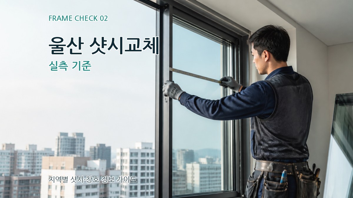 울산 샷시교체 실측 기준