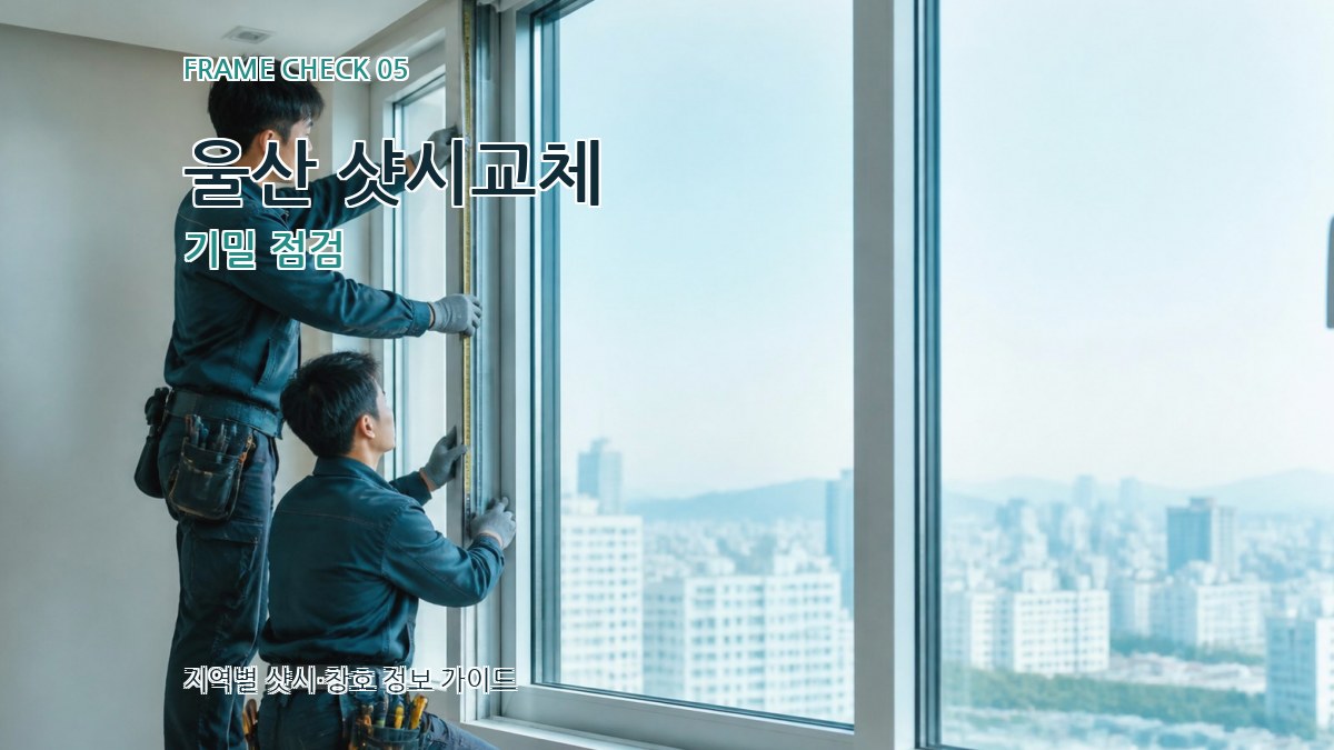 울산 샷시교체 기밀 점검