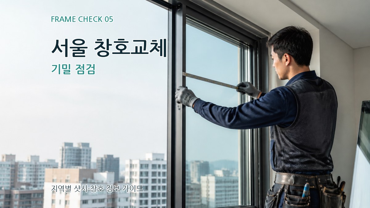 서울 창호교체 기밀 점검