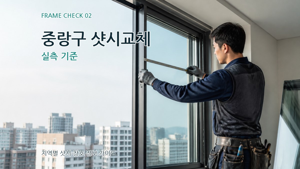 중랑구 샷시교체 실측 기준