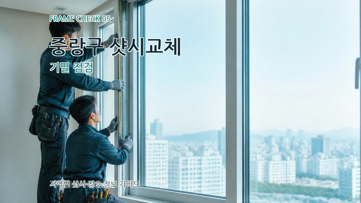 중랑구 샷시교체 기밀 점검
